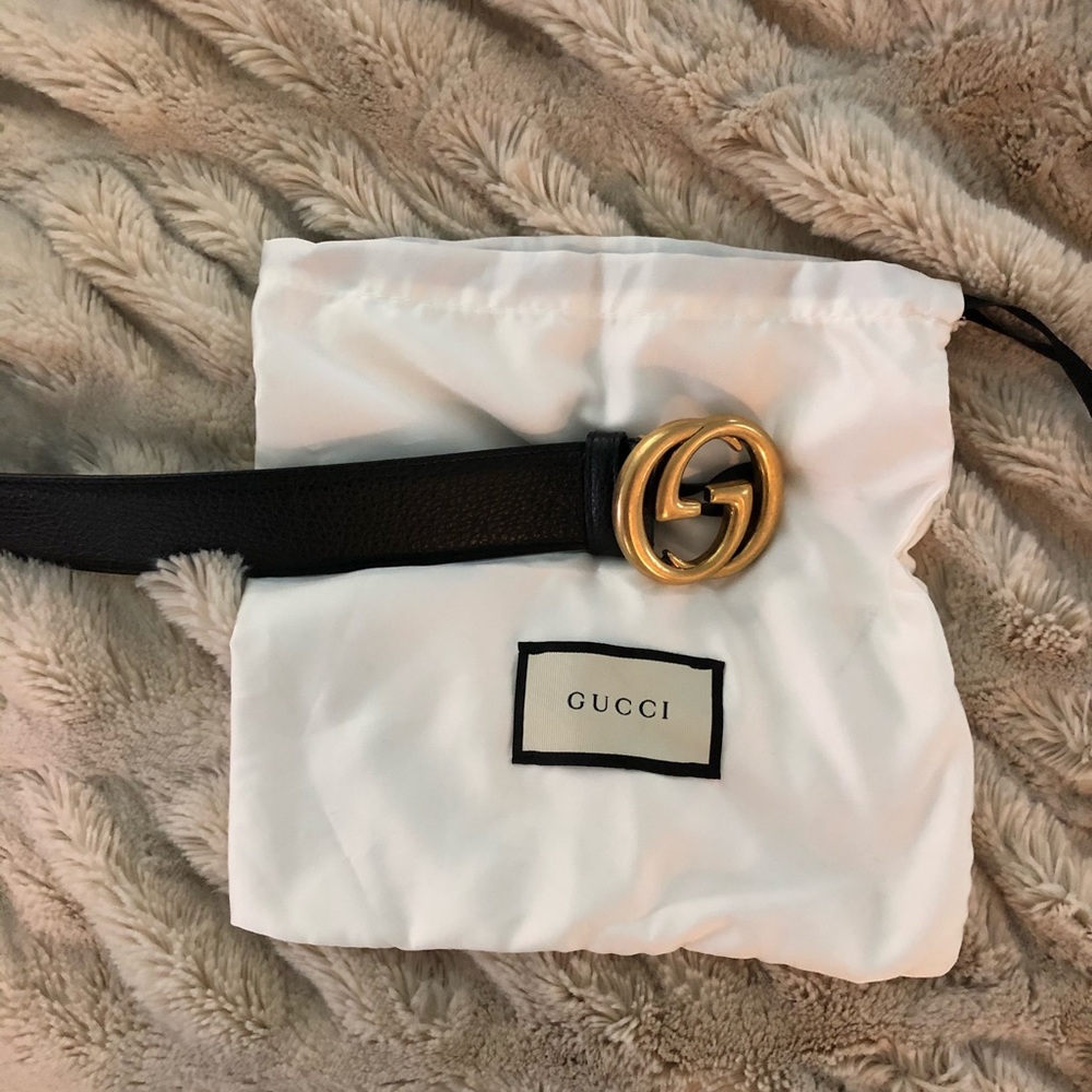 Gucci Gold belt interlocking Gs size 32in
